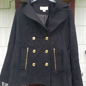 BNWT black Michael Kors double breasted coat.